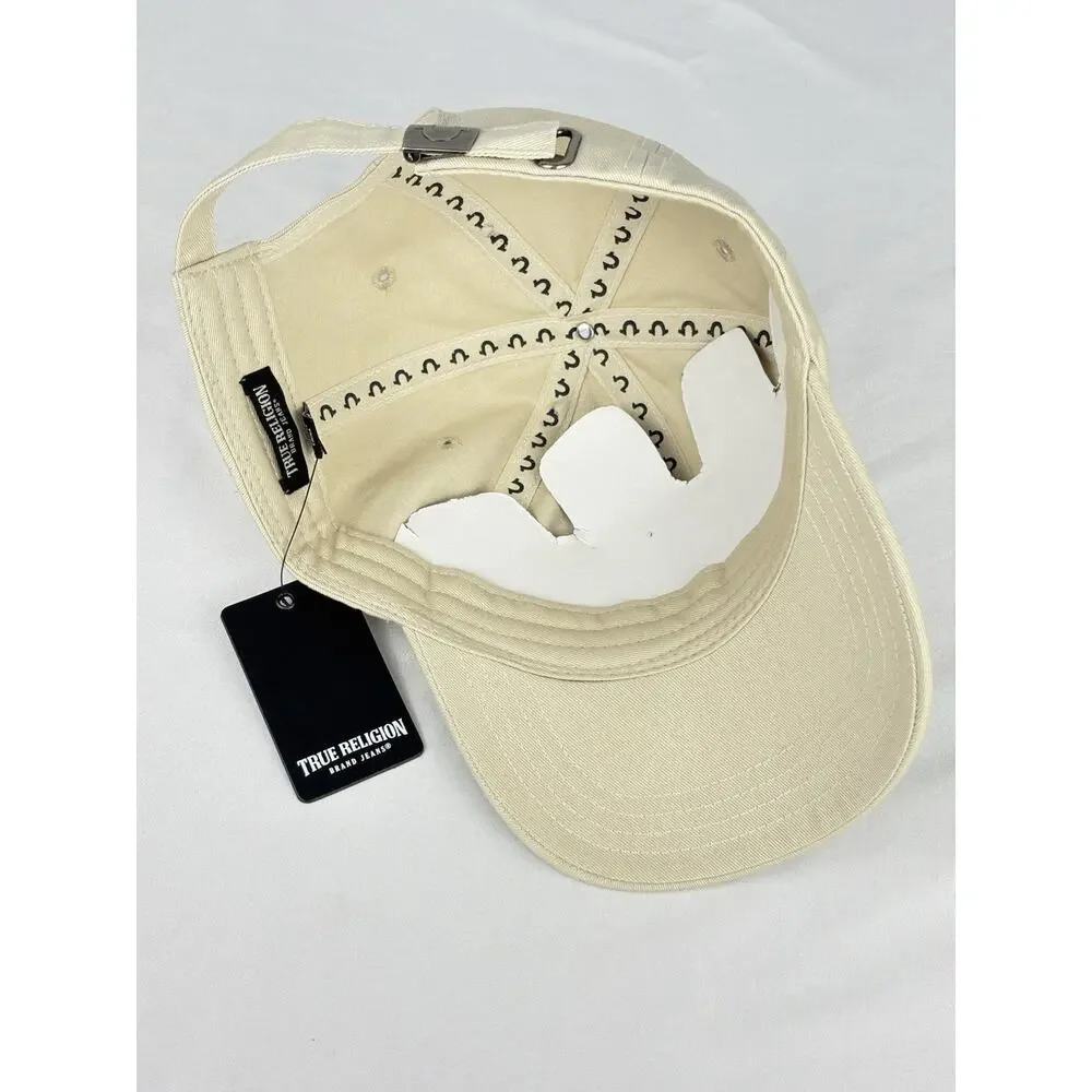 True Religion TR4221 Fog True Embroidery 3D Horseshoe Dad Cap Adjustable OS NWT